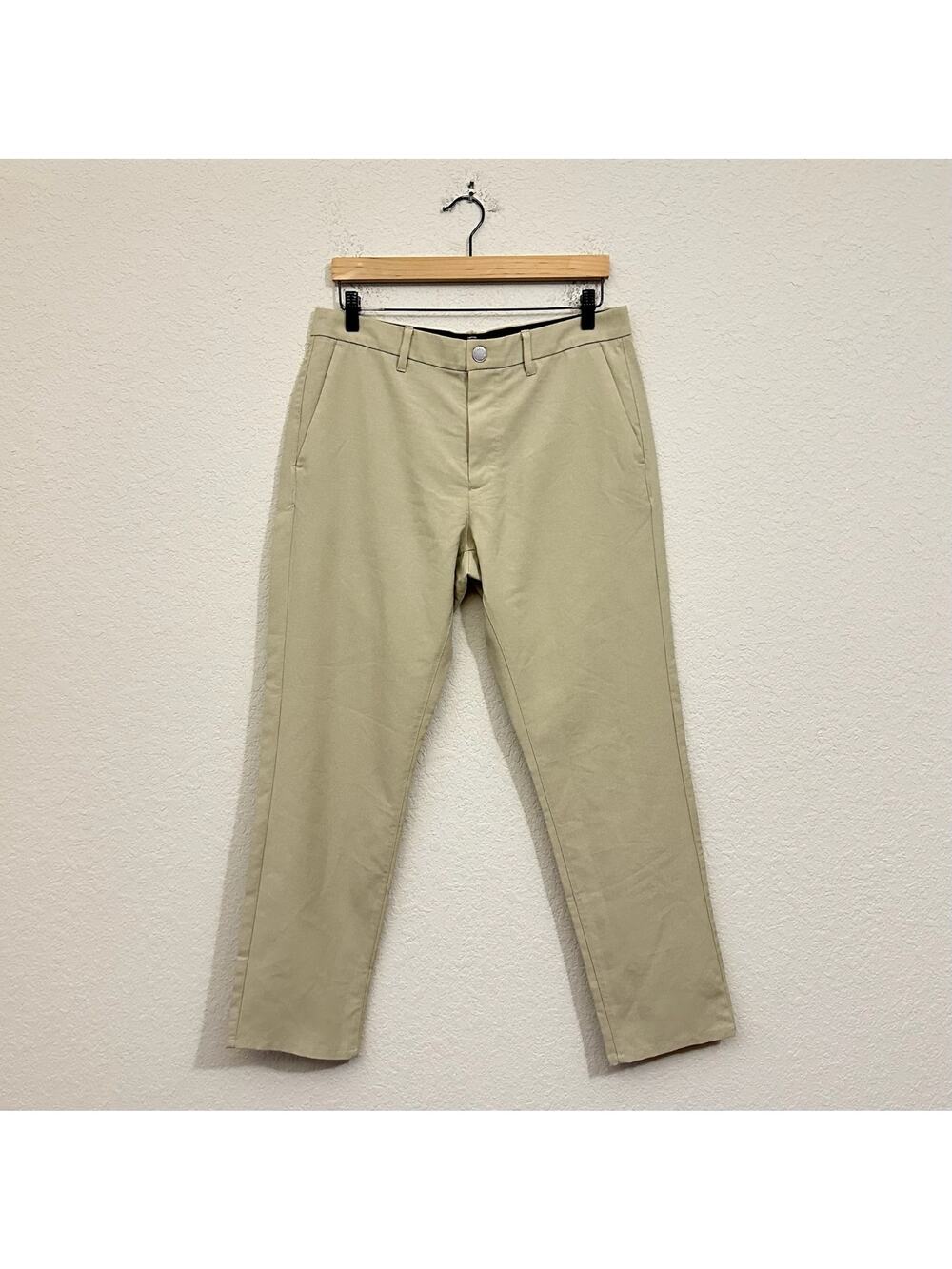 BONOBOS GOLF Chino Pants Beige Khaki Slim Straight Leg Performance